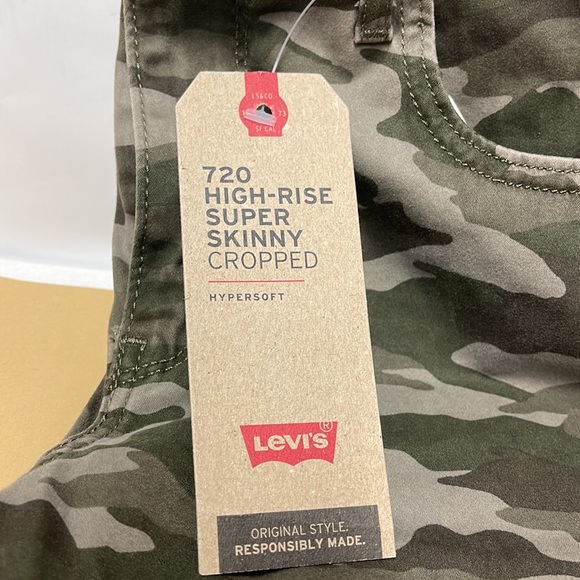 BNWT Levi’s 721 High Rise camouflage soft cotton 10/W30 - Picture 10 of 16